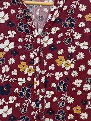 Vorschaubild 2 von Damen Hemdbluse Gr. 36 Mehrfarbig Floral Viskose