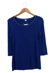 Vorschaubild 1 von Damen Langarmshirt Gr. 40/L Basic Blau