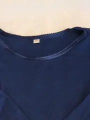 Vorschaubild 3 von Damen Langarmshirt Gr. 40/L Basic Blau