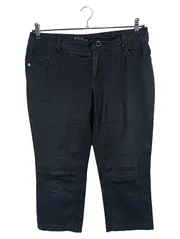 Vorschaubild 1 von Damen Stoffhose Capri 3/4 Hose Schwarz Größe 40 L Baumwolle