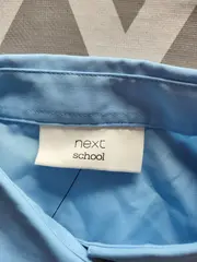 Vorschaubild 6 von Kinder Hemdbluse Gr. 134 Blau Kurzarm Uni Klassisch Schule