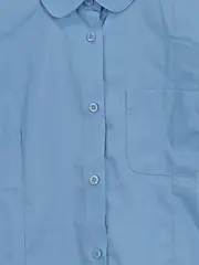 Vorschaubild 4 von Kinder Hemdbluse Gr. 134 Blau Kurzarm Uni Klassisch Schule