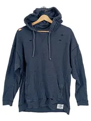 Vorschaubild 1 von Herren Kapuzenpullover Hoodie Gr. M Blau Distressed Used Look