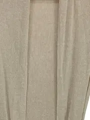 Vorschaubild 6 von Damen Strickjacke Gr. 34 Beige Leinen Bindegürtel Cardigan