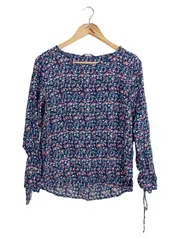 Vorschaubild 1 von Damen Bluse Langarm Mehrfarbig Grafisch Gr. 38