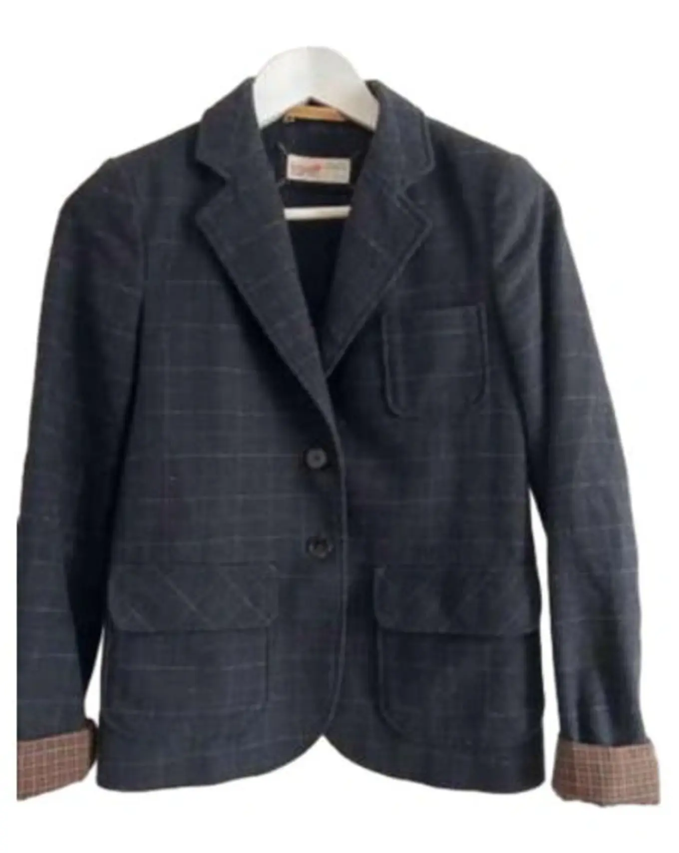 ESPRIT Damen Blazer Gr. 34/XS Schwarz Kariert Klassisch Business