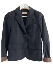 Vorschaubild 1 von Damen Blazer Gr. 34/XS Schwarz Kariert Klassisch Business