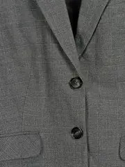 Vorschaubild 2 von Blazer Damen Kariert Grau Gr. 40 Business Büro Langarm