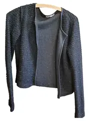 Vorschaubild 1 von Strickjacke Damen Gr. 40 L Schwarz Elegant Glitzer Jacke