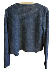 Vorschaubild 2 von Strickjacke Damen Gr. 40 L Schwarz Elegant Glitzer Jacke