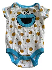Vorschaubild 1 von Sesamstraße Krümelmonster Baby Body Gr. 3-6 Monate Weiß