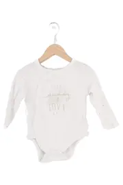 Vorschaubild 1 von Baby Body Kinder Gr. 80 Weiß Schriftzug Sterne Baumwolle