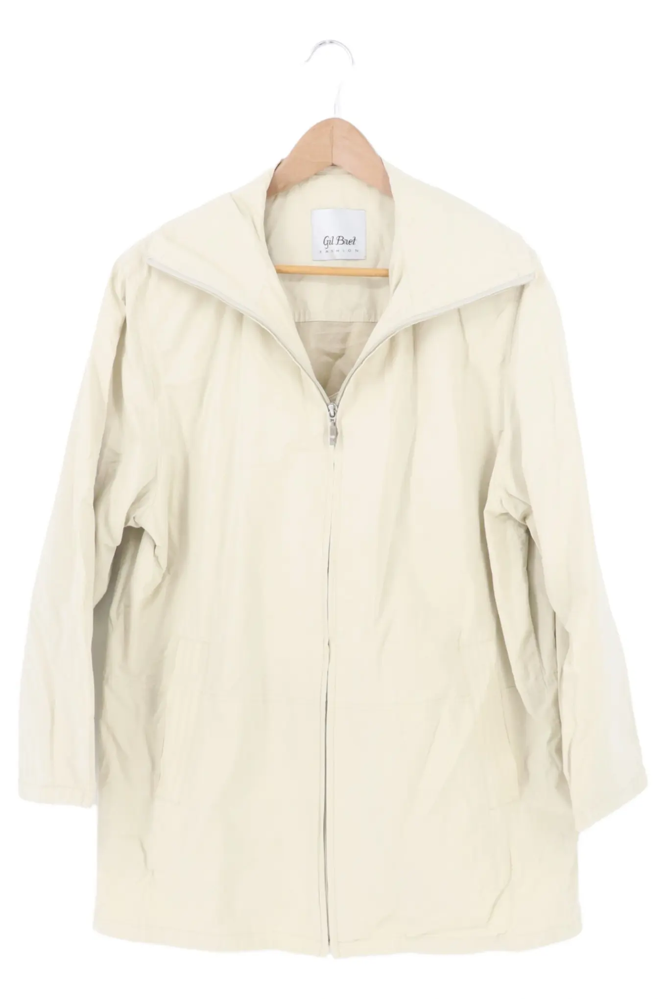 GIL BRET Leichte Jacke Damen Gr. 36/S Beige Baumwolle Casual Übergangsjacke