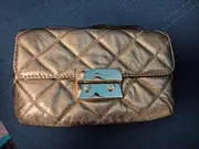 Vorschaubild 2 von Damen Umhängetasche Gold gesteppt Leder Elegant Luxus