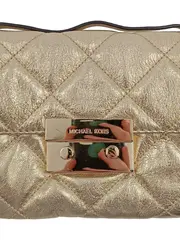 Vorschaubild 4 von Damen Umhängetasche Gold gesteppt Leder Elegant Luxus