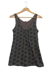 Vorschaubild 1 von Damen Top Gr. S Grau Blumen Muster Tanktop Shirt Casual