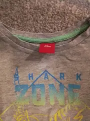 Vorschaubild 3 von T-Shirt Kinder Junge Grau Schriftzug Logo Print Gr. 104 110 Baumwolle