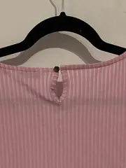 Vorschaubild 3 von Damen Top Ärmellos Gestreift Pink Gr. 40;L Tunnelzug Casual