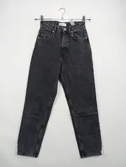 Vorschaubild 2 von Jeans Damen Straight Leg High Waist Grau Gr. 34 Casual Denim Hose