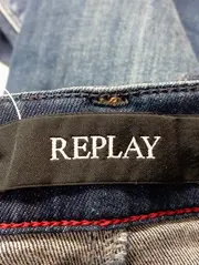 Vorschaubild 3 von Damen Jeans Skinny Fit W24/L28 Blau Distressed Stretch Denim Hose