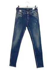 Vorschaubild 1 von Damen Jeans Skinny Fit W24/L28 Blau Distressed Stretch Denim Hose