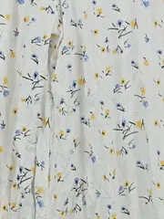 Vorschaubild 3 von Damen Bluse Gr. 40;L Weiß Blumenmuster Casual Langarm