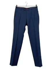 Vorschaubild 1 von Club of Gents Anzughose Herren Blau Strukturmuster Wolle Gr. W32/48/M