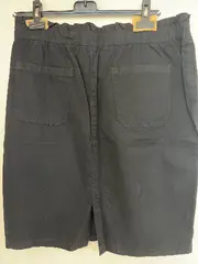 Vorschaubild 2 von Damen Bleistiftrock Gr. 42 Schwarz Klassisch Baumwolle Midi