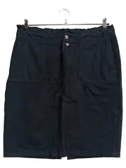 Vorschaubild 1 von Damen Bleistiftrock Gr. 42 Schwarz Klassisch Baumwolle Midi