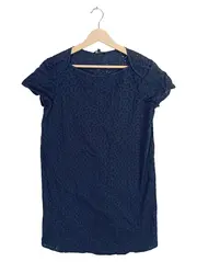Vorschaubild 1 von Damen T-Shirt Gr. 36/S Blau Lochmuster Casual