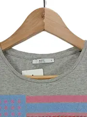 Vorschaubild 4 von Damen T-Shirt Grafik Print Kurzarm Grau Baumwolle S