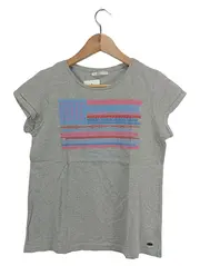 Vorschaubild 1 von Damen T-Shirt Grafik Print Kurzarm Grau Baumwolle S