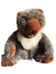 Vorschaubild 1 von Plüschtier Bär Teddybär Kuscheltier Braun Grau 35 cm