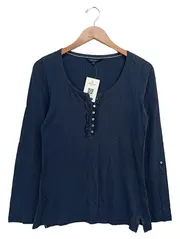 Vorschaubild 1 von Damen Langarmshirt Gr. 36/S Blau Klassisch Casual