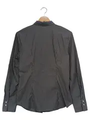 Vorschaubild 2 von Hemdbluse Damen Gr. 38/M Schwarz Gestreift Klassisch Business