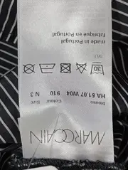 Vorschaubild 4 von Hemdbluse Damen Gr. 38/M Schwarz Gestreift Klassisch Business