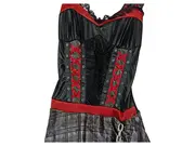 Vorschaubild 4 von Hexenkostüm Damen Kleid mit Hut Gr. 36 Schwarz Rot Halloween