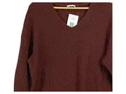Vorschaubild 3 von Damen Pullover Gr. 40/L Braun Strukturmuster Casual Langarm