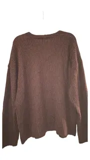 Vorschaubild 2 von Damen Pullover Gr. 40/L Braun Strukturmuster Casual Langarm