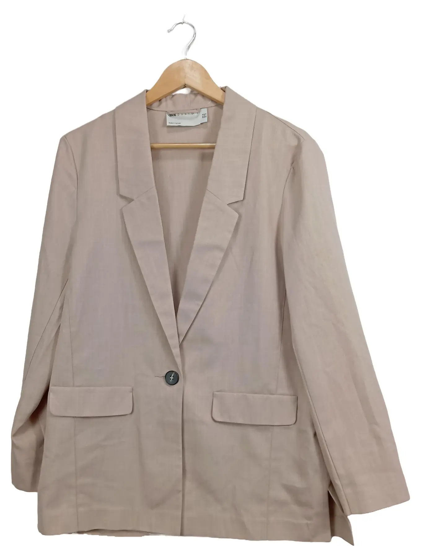 ASOS DESIGN Blazer Damen Business Beige Gr. 40 Langarm Frühjahr Sommer
