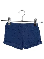 Vorschaubild 1 von Kinder Shorts Gr. 92 Blau Lochstickerei Baumwolle