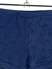 Vorschaubild 3 von Kinder Shorts Gr. 92 Blau Lochstickerei Baumwolle