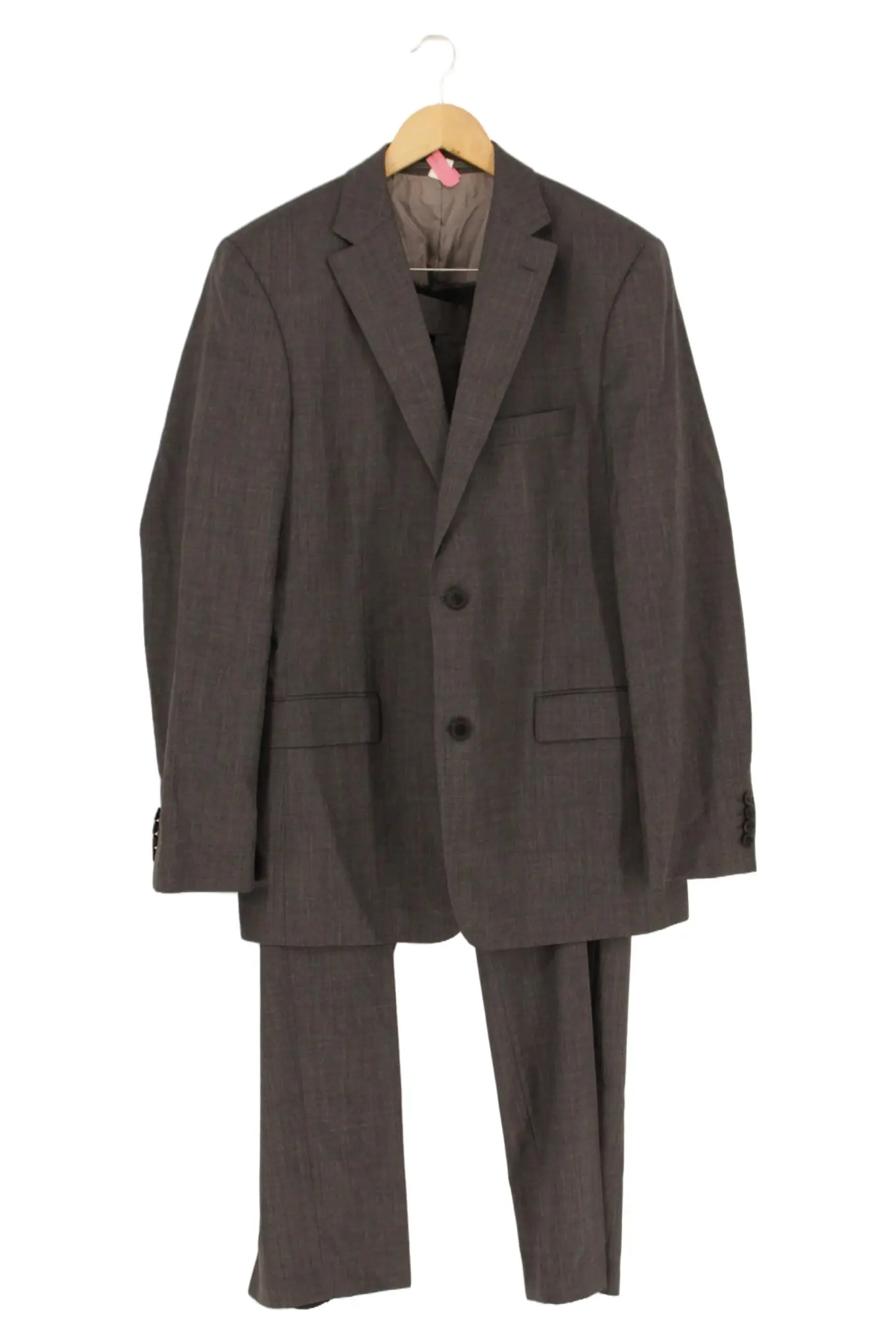 BOSS HUGO Herren Anzug Gr. 48 Grau Wolle Business Elegant