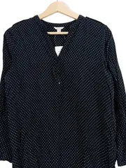 Vorschaubild 2 von Damen Bluse Polka Dot Schwarz Gr. 36