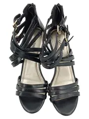 Vorschaubild 2 von Sandaletten Damen Gr. 37 Schwarz Elegant High Heels Riemchen