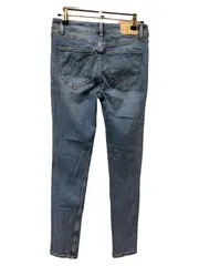 Vorschaubild 2 von Damen Jeans Slim Fit Blau Gr. 38 Stretch Denim Hose Alltag
