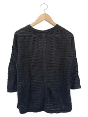 Vorschaubild 2 von Damen Pullover Lochmuster Schwarz Gr. 38/M Casual Strick