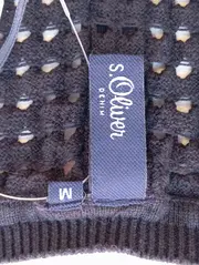 Vorschaubild 3 von Damen Pullover Lochmuster Schwarz Gr. 38/M Casual Strick