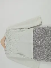 Vorschaubild 3 von Festliches Kleid Grau Fransen Strasssteine Gr. 104