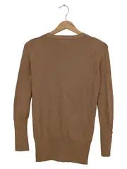 Vorschaubild 2 von Damen Strickjacke Gr. 36/S Braun Klassisch Elegant Cardigan V-Ausschnitt